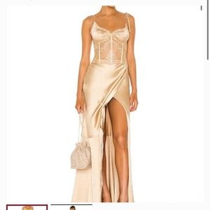 V Chapman Calla Lilly dress size 4 warm sand